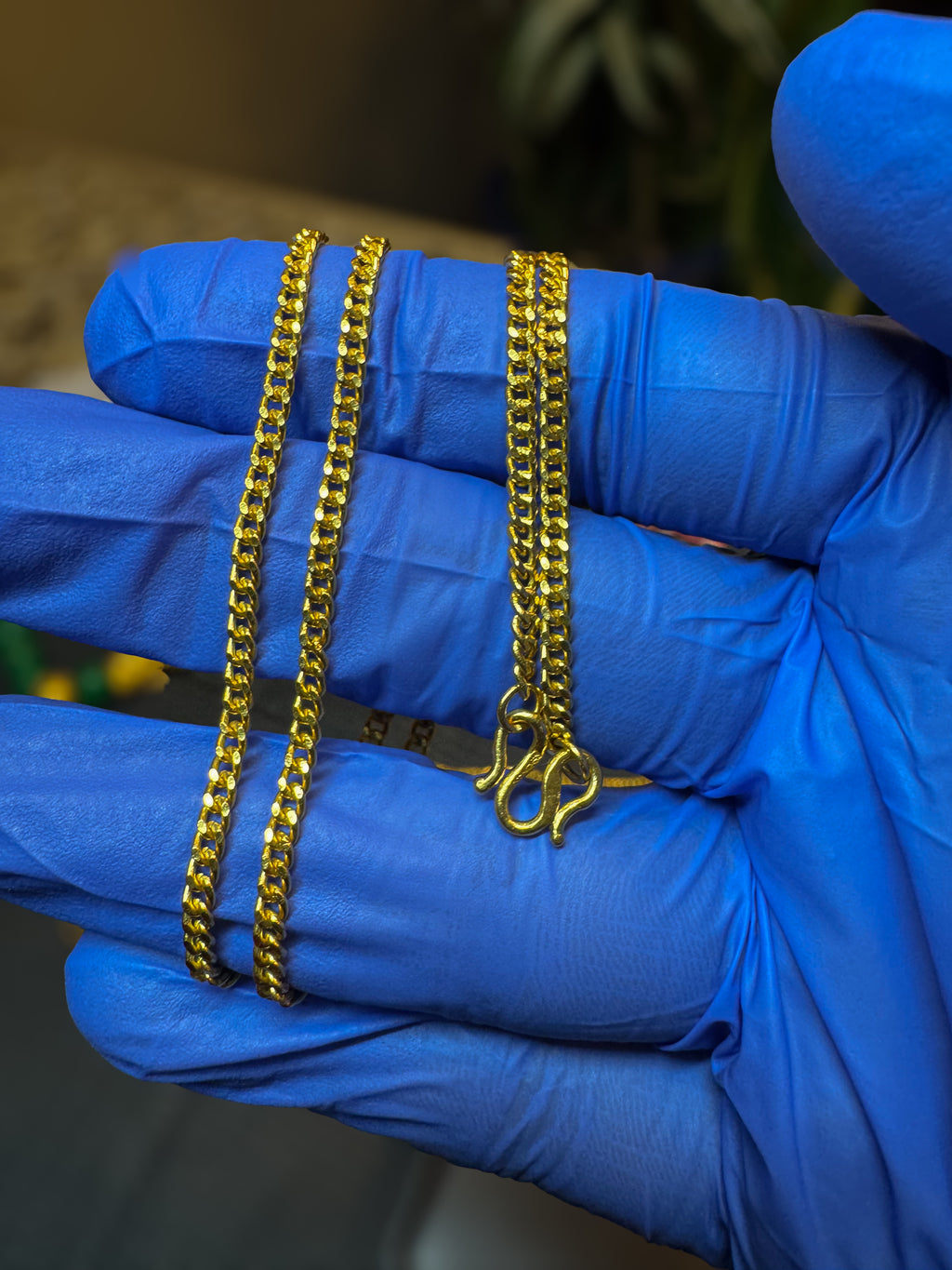 24K SOLID PURE GOLD CUBAN LINK 11.9 G