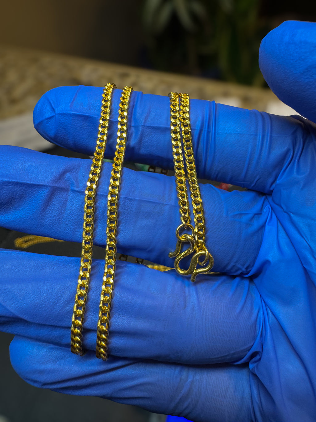 24K SOLID PURE GOLD CUBAN LINK 11.9 G