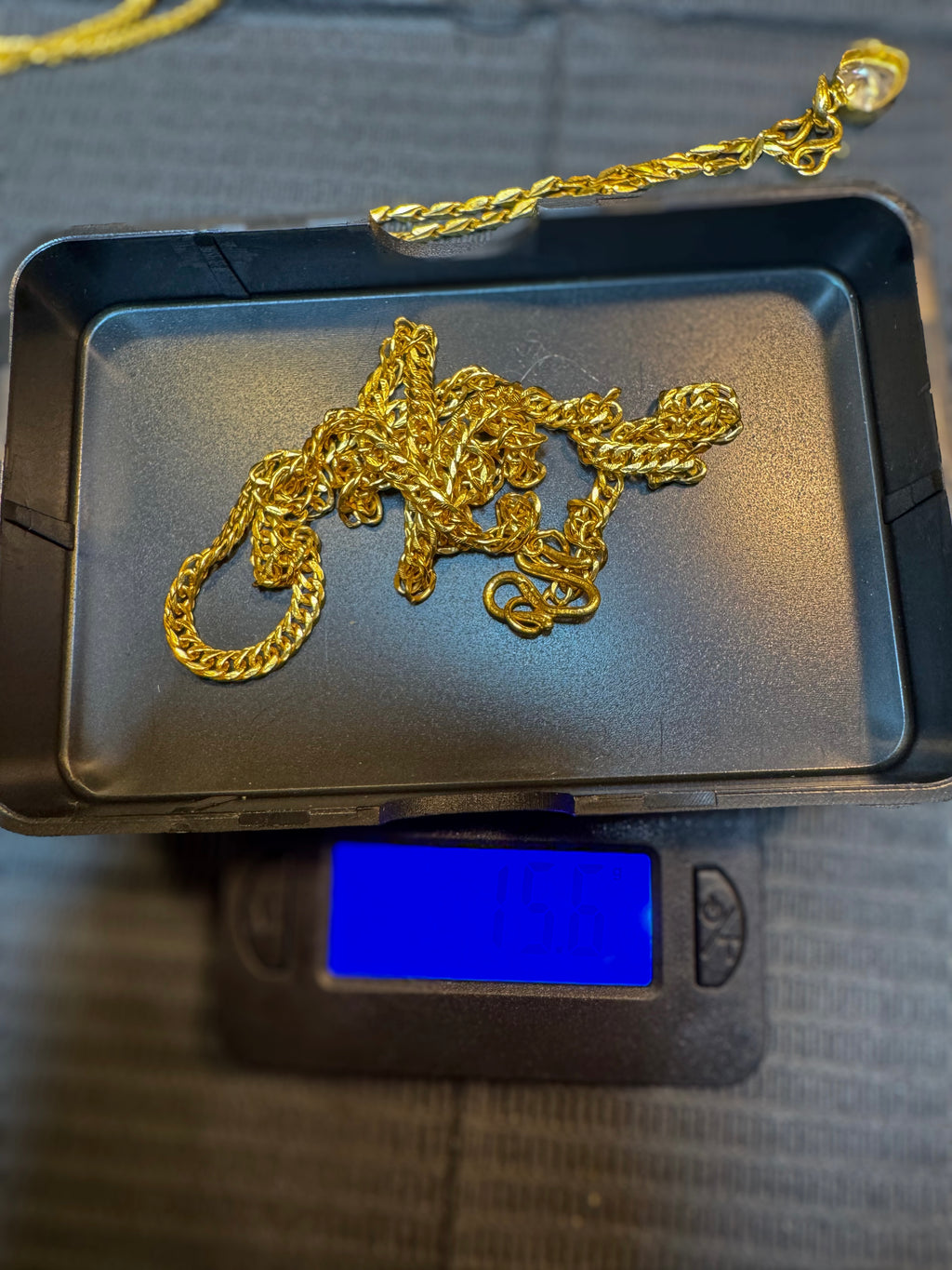 24K SOLID PURE GOLD CUBAN LINK 15.6 G