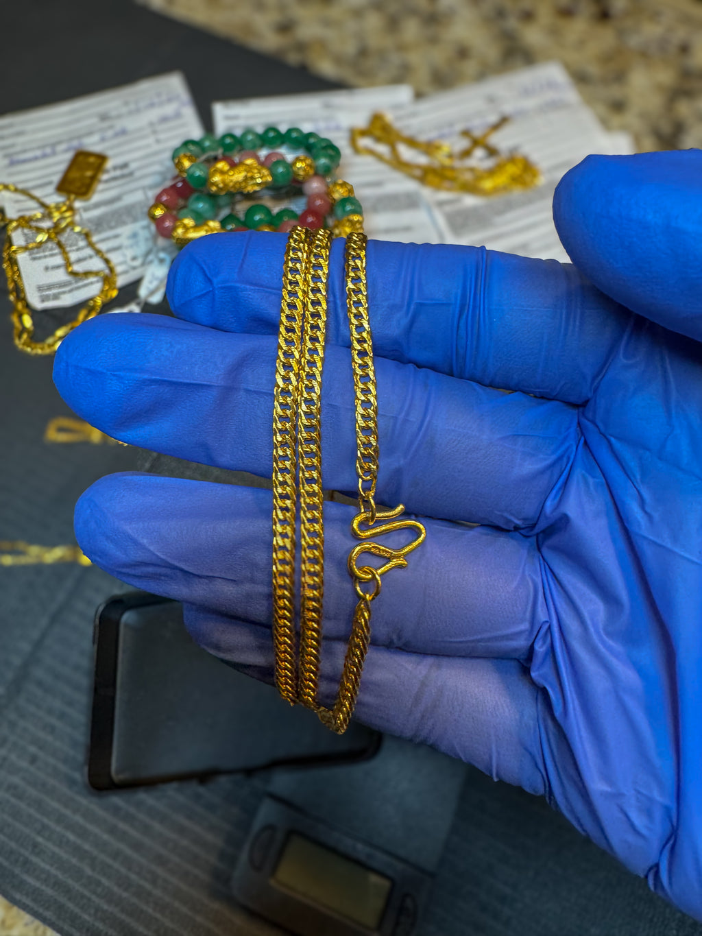 24K SOLID PURE GOLD CUBAN LINK 15.6 G